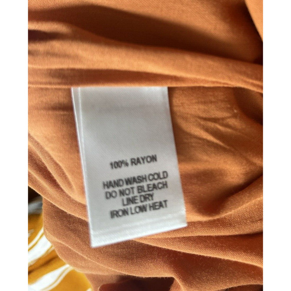 Lulus Crop Jumpsuit Burnt Orange White Striped Pockets Fall Harvest Boho Size XS - Picture 13 of 14